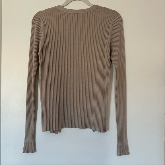 Three Dots Vintage Y2K Tan Silk Cardigan (Read Description) - Picture 4 of 10